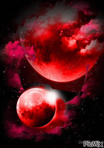 Eclipses rojos... - GIF animate gratis