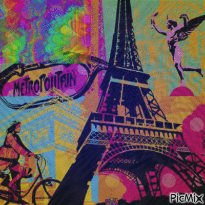 Paris, ville lumière avec un touche Pop" - Darmowy animowany GIF