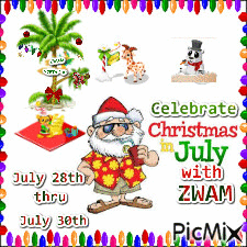Christmas in July - Zdarma animovaný GIF