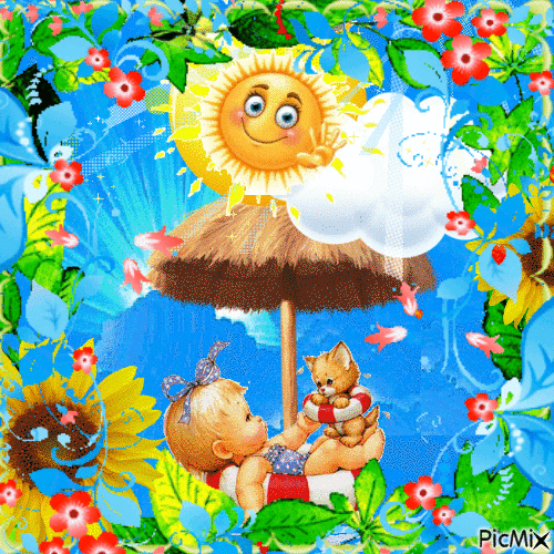 Soleil joyeux - Nemokamas animacinis gif