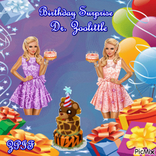 Birthday Surprise "Dr Zoolittle - 無料のアニメーション GIF