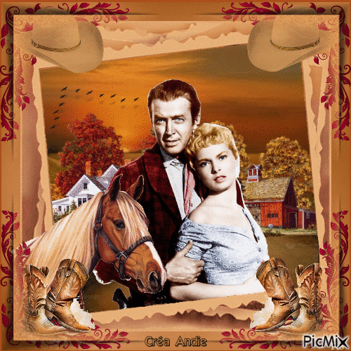 Janet Leigh & James Stewart - Free animated GIF