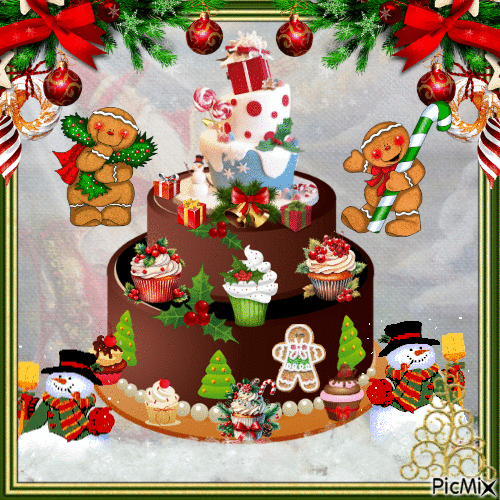 Cake for the New Year - Darmowy animowany GIF