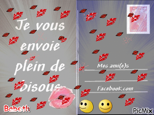 des bisous - Darmowy animowany GIF
