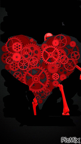 Corazón de engranajes - GIF animasi gratis