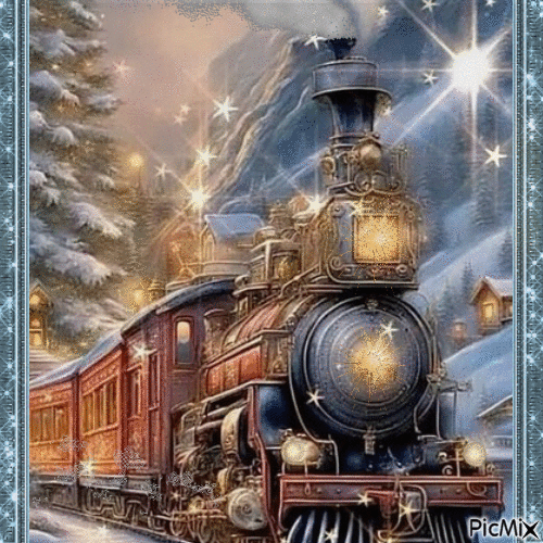 Nostalgische Eisenbahn - Free animated GIF