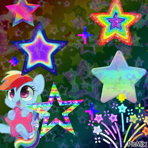 Rainbow starzzzz - Gratis animerad GIF