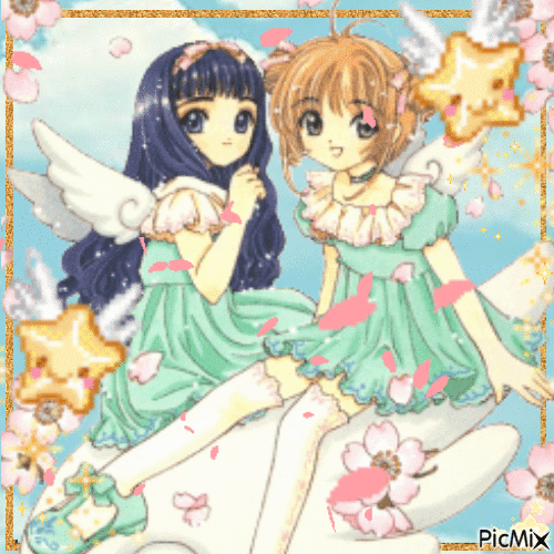Sakura And Tomoyo - Besplatni animirani GIF
