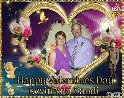 Valentines Wish for Kevin & Sandi - GIF animate gratis