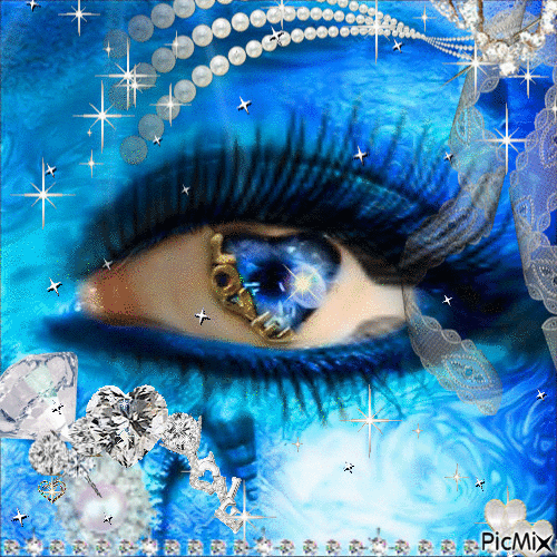 Olho azul - Nemokamas animacinis gif