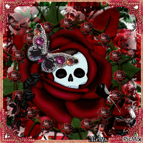 rose gothique - GIF animado gratis