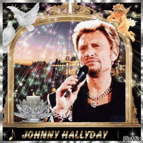 Johnny Hallyday - Animovaný GIF zadarmo