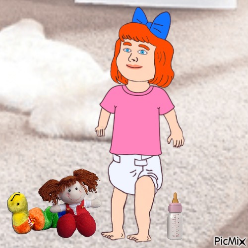 Baby with Dolly and Inch along with bottle - png gratis