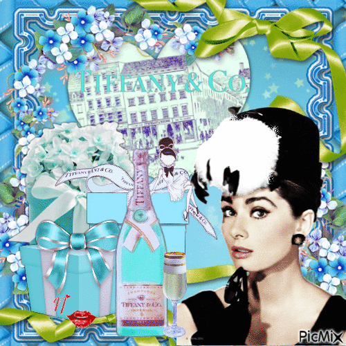 Champagne Tiffany & Co. - GIF animé gratuit