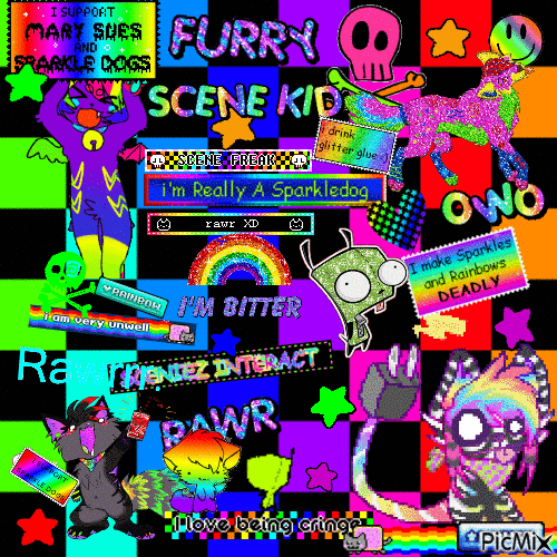 furry scenecore gif - GIF animado gratis