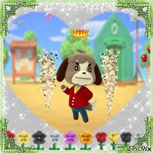 Digby- Animal Crossing - Бесплатни анимирани ГИФ