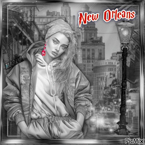 Strade di New Orleans - Бесплатный анимированный гифка