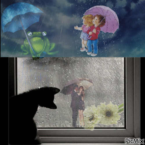 la pluie - Darmowy animowany GIF