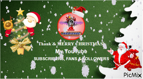 Thank & Merry Christmas Fans - Бесплатный анимированный гифка