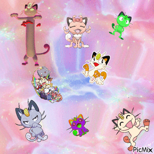 Meowth Pokemon - Darmowy animowany GIF