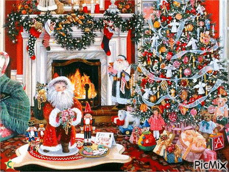 Christmas Room - Nemokamas animacinis gif