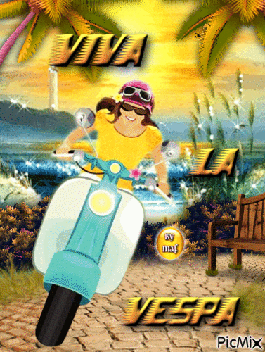 Viva la Vespa - Darmowy animowany GIF