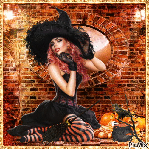 Halloween witch - Besplatni animirani GIF