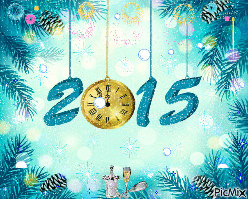 Bonne Année 2015 <3 - GIF animé gratuit