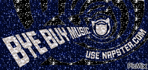 bye buy music napster - Animovaný GIF zadarmo