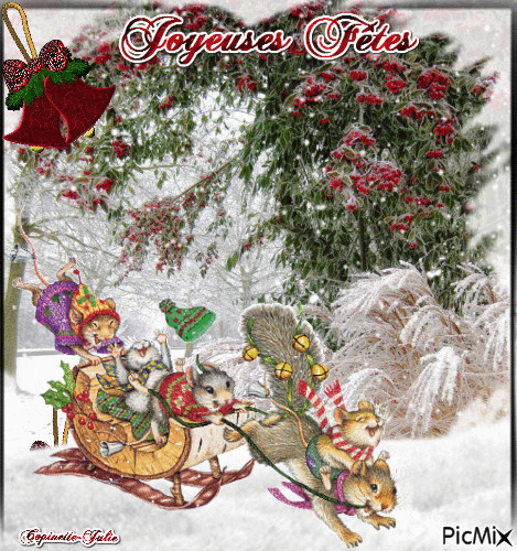 Joyeuses Fêtes - Бесплатный анимированный гифка