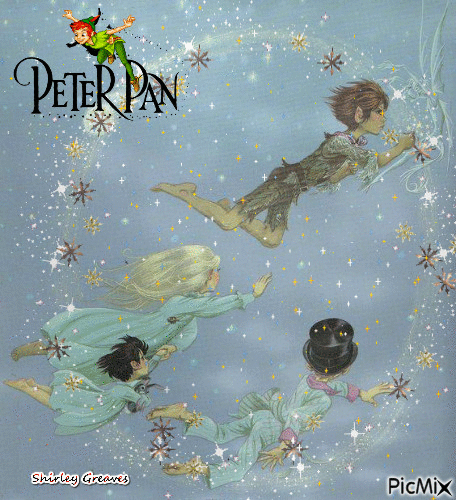 Peter Pan - Animovaný GIF zadarmo
