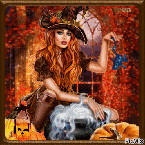 Belle sorcière rousse....concours - GIF animasi gratis