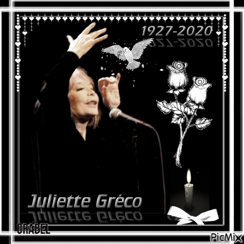 Juliette Gréco R.I.P.2plaze - Besplatni animirani GIF