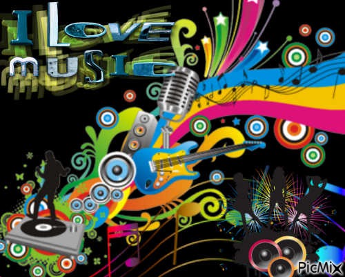 i love music - PNG gratuit