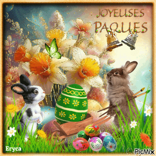 Petits lapins de Pâques - Darmowy animowany GIF