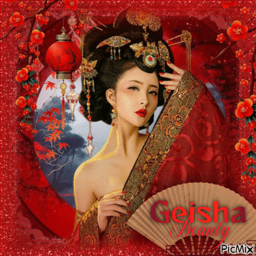 Geisha Beauty - Animovaný GIF zadarmo