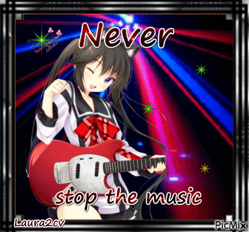 Never stop the music <3 - Gratis animeret GIF