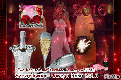 szczesliwego nowego roku 2016 - Δωρεάν κινούμενο GIF