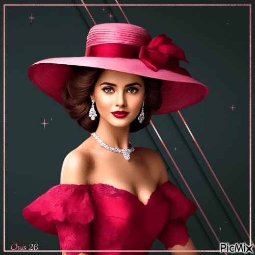 Lady In Pink - GIF animate gratis