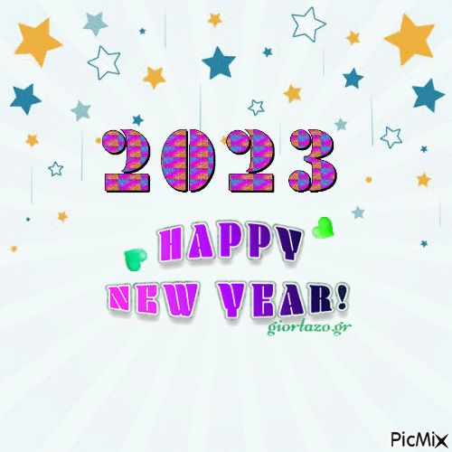2023-Happy New Year! - Gratis animeret GIF