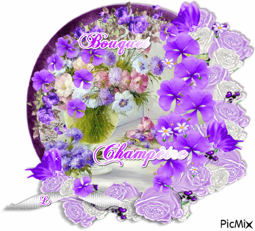 Bouquet champêtre - GIF animado grátis