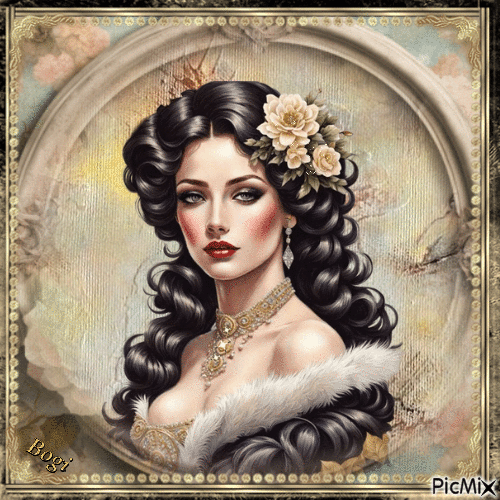 Portrait of a beautiful lady... - 免费动画 GIF