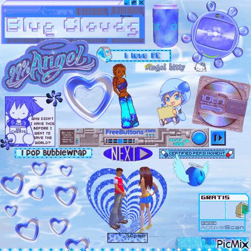 BLUE CYBERCORE - Darmowy animowany GIF