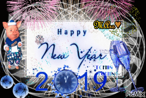 happy new year - Δωρεάν κινούμενο GIF
