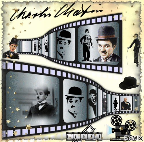 Charlie Chaplin - Δωρεάν κινούμενο GIF