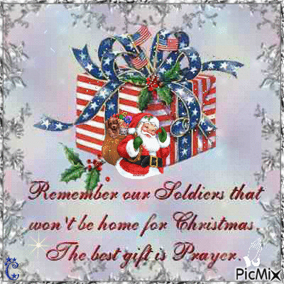 Remembering Our Soldiers at Christmas - Free animated GIF