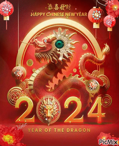Happy Chinese New Year 2024 - Darmowy animowany GIF