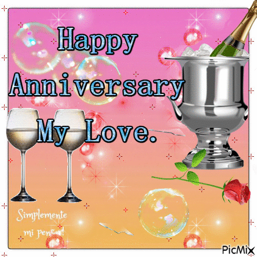 Happy Anniversary My Love. - Zdarma animovaný GIF