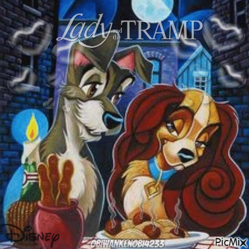 Lady and the Tramp - Free animated GIF