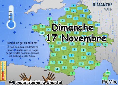 Météo Dimanche 17 Novembre - Бесплатный анимированный гифка